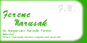 ferenc marusak business card